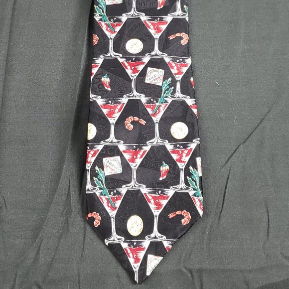 TABASCO Bloody Mary Shrimp Cocktail Tabasco Brand Pepper Sauce Tie - Picture 1 of 3